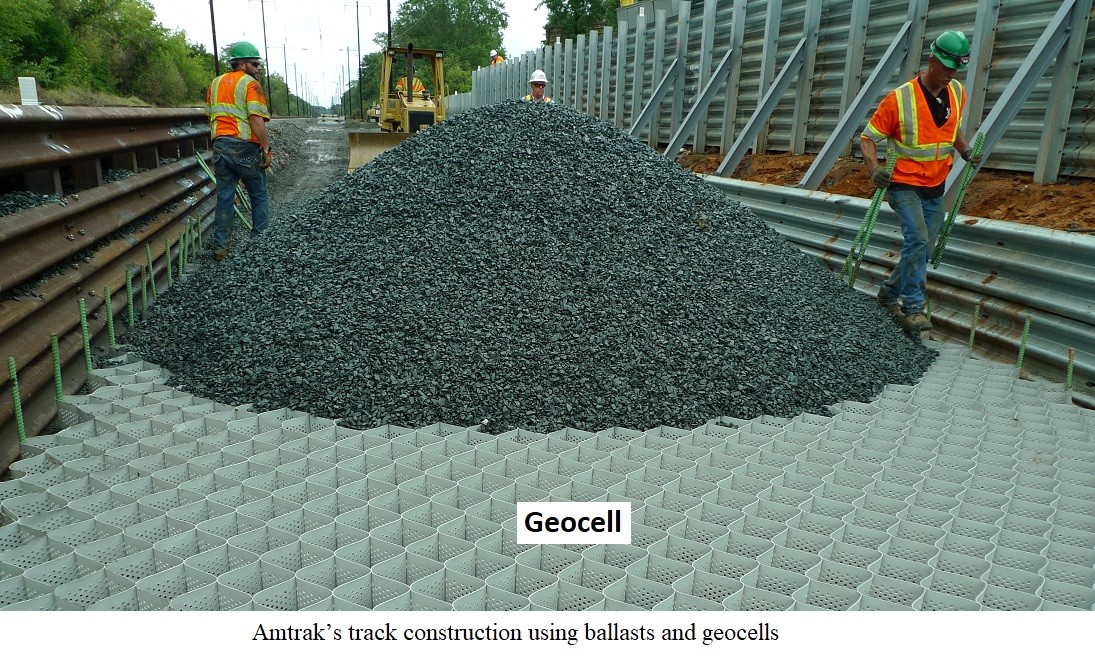 Amtracks Construction Using Ballast and geocell Amtracks Construction Using Ballast and geocell